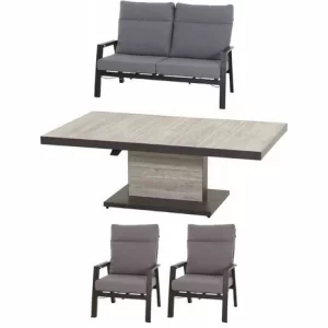 Siena Garden Valencia 4-teiliges Set Loungegruppe Komplettset Gartengarnitur Loungesofa 15