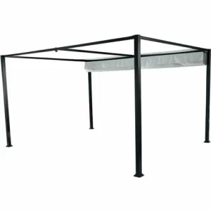 SIENA GARDEN Sky Pavillon 300×400 Cm, Hellgrau Gestell Aus Stahl/Aluminium, Anthrazit, Bezug Aus Polyester, 200g/m² In Hellgrau 11