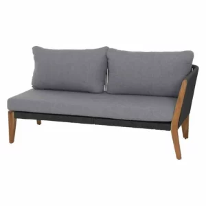 Siena Garden 4-tlg Lounge-Sitzgruppe Parma Aluminium/Rope Anthrazit/Teak 13