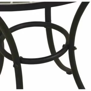 SIENA GARDEN Stella Tisch Ø 70×71 Cm Gestell Stahl Matt-schwarz, Tischplatte Keramik. 15