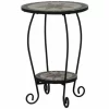 SIENA GARDEN Blumenständer Stella Ø 40 X 60 Cm Gestell Eisen / Mosaik-Optik 17