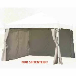 SIENA GARDEN Seitenteile Zu Pavillon Korfu 3,5×3,5 M, Natur, 4er Set Bezug Aus Polyester, 160g/m² In Natur, 4 Stück 10