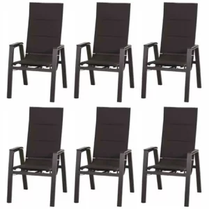 Siena Garden 6x Relax Move Sessel Milano Anthrazit/Ranotex® Grau Gartenstuhl 15